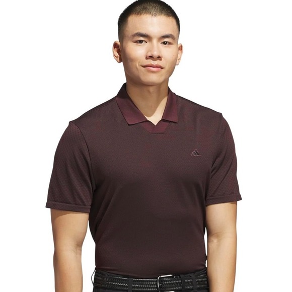 adidas Other - Adidas Go-To Primeknit Polo Shirt Performance Stretch Breathable Aurora Ruby M